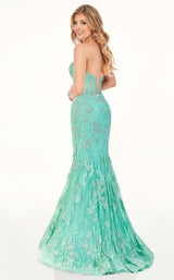 4 of 12 Rachel Allan 70011 Dress Aqua-Mint