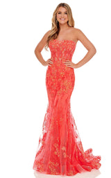 3 of 12 Rachel Allan 70011 Dress Bright-Coral