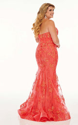 4 of 8 Rachel Allan Curves 70011W Dress Bright-Coral