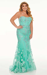 1 of 4 Rachel Allan 70011W Dress Aqua-Mint