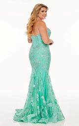 3 of 4 Rachel Allan 70011W Dress Aqua-Mint