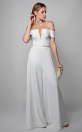1 of 3 Alyce 70012 Jumpsuit Diamond-White