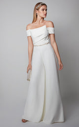 2 of 4 Alyce 70014 Jumpsuit Ivory