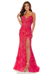 2 of 8 Rachel Allan 70016 Dress Pink-Coral