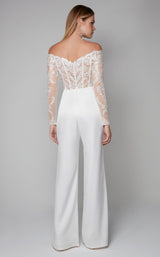 4 of 4 Alyce 70018 Jumpsuit Diamond-White
