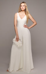 4 of 6 Alyce 70021 Jumpsuit Ivory