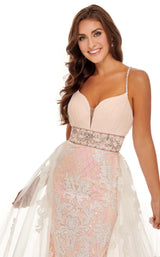 6 of 8 Rachel Allan 70026 Dress Pink-Iridescent