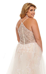 8 of 8 Rachel Allan Curves 70026W Dress Pink-Iridescent