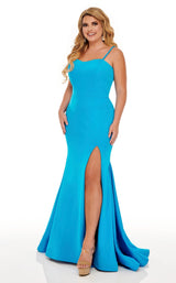 1 of 8 Rachel Allan Curves 70028W Dress Deep-Ocean