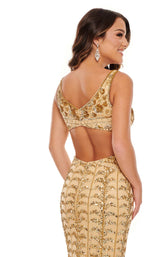 Rachel Allan 70030 Dress Gold