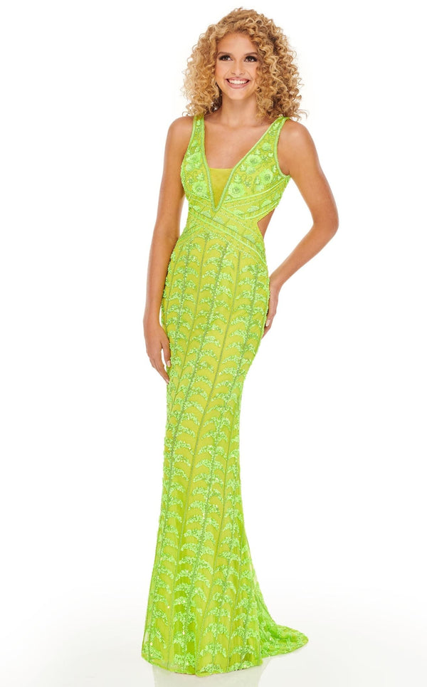 Rachel Allan 70030 Dress Neon-Green