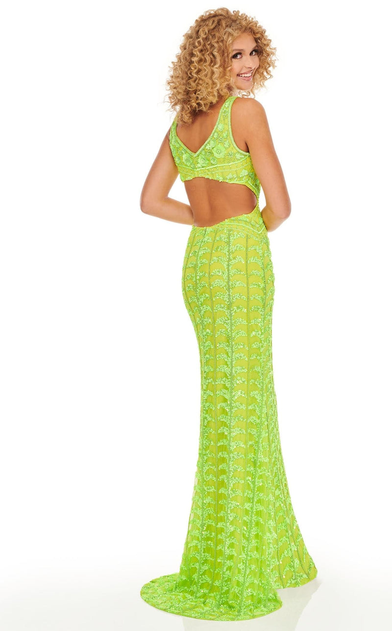 Rachel Allan 70030 Dress Neon-Green