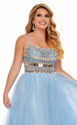 6 of 8 Rachel Allan Curves 70038W Dress Periwinkle