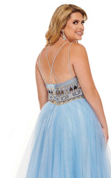 8 of 8 Rachel Allan Curves 70038W Dress Periwinkle