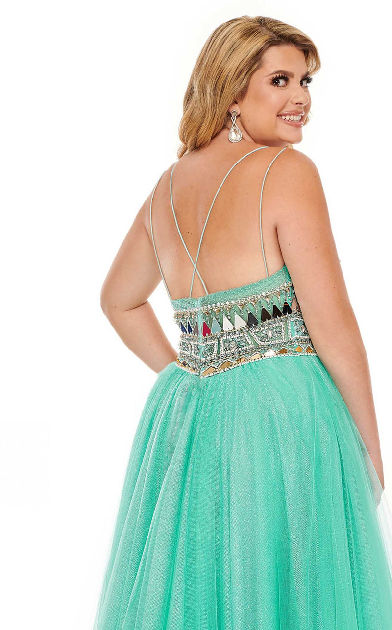 Rachel Allan Curves 70038W Dress Jade