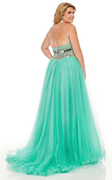 3 of 8 Rachel Allan Curves 70038W Dress Jade