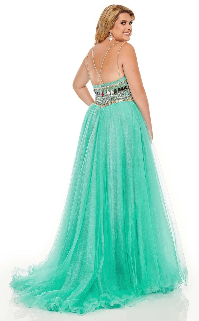 Rachel Allan Curves 70038W Dress Jade