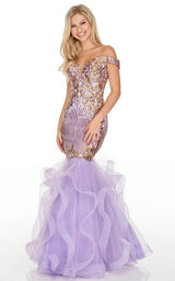 Rachel Allan 7004 Dress Lilac-Gold