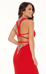 8 of 8 Rachel Allan 70042 Dress Red