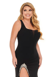 5 of 8 Rachel Allan Curves 70042W Dress Black