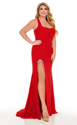 2 of 8 Rachel Allan Curves 70042W Dress Red