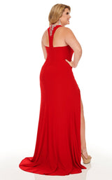 4 of 8 Rachel Allan Curves 70042W Dress Red