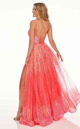 3 of 8 Rachel Allan 70047 Dress Coral-Iridescent