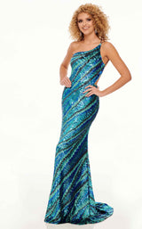 1 of 8 Rachel Allan 70048 Dress Royal-Multi