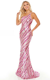 2 of 8 Rachel Allan 70048 Dress Pink-Multi