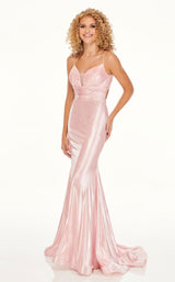 1 of 8 Rachel Allan 70053 Dress Blush-Metallic