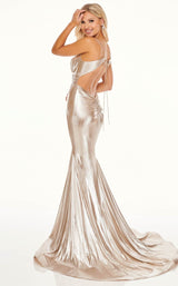 4 of 8 Rachel Allan 70053 Dress Gold-Metallic