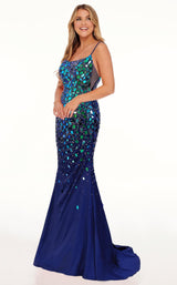 2 of 8 Rachel Allan 70055 Dress Royal-Iridescent