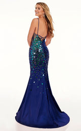 4 of 8 Rachel Allan 70055 Dress Royal-Iridescent