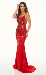 1 of 8 Rachel Allan 70055 Dress Red