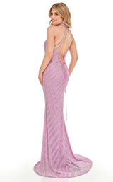 4 of 8 Rachel Allan 70057 Dress Lilac-Silver