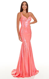 2 of 8 Rachel Allan 70061 Dress Soft-Coral