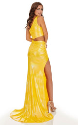 4 of 8 Rachel Allan 70067 Dress Yellow-Iridescent