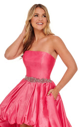 6 of 8 Rachel Allan 70068 Dress Pink-Coral