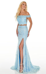 3 of 12 Rachel Allan 7007 Dress Powder-Blue