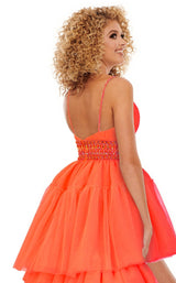 7 of 8 Rachel Allan 70074 Dress Neon-Orange