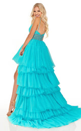 4 of 8 Rachel Allan 70074 Dress Neon-Turquoise