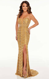 1 of 8 Rachel Allan 70082 Dress Gold