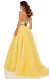 4 of 8 Rachel Allan 70084 Dress Yellow-Multi