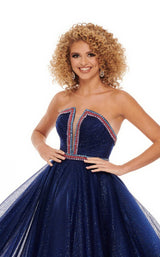 5 of 8 Rachel Allan 70084 Dress Navy-Multi