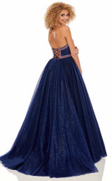 3 of 8 Rachel Allan 70084 Dress Navy-Multi