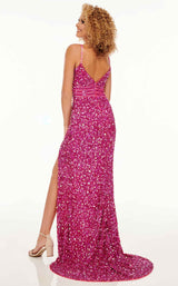 4 of 12 Rachel Allan 70091 Dress Neon-Fuchsia