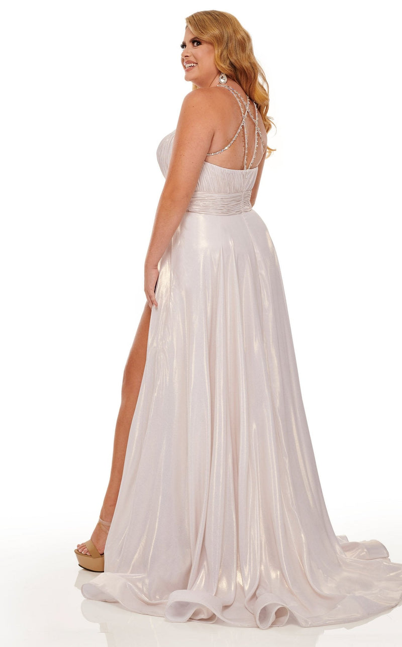 Rachel Allan Curves 70098W Dress Soft-Gold