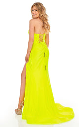 4 of 12 Rachel Allan 70100 Dress Neon-Yellow