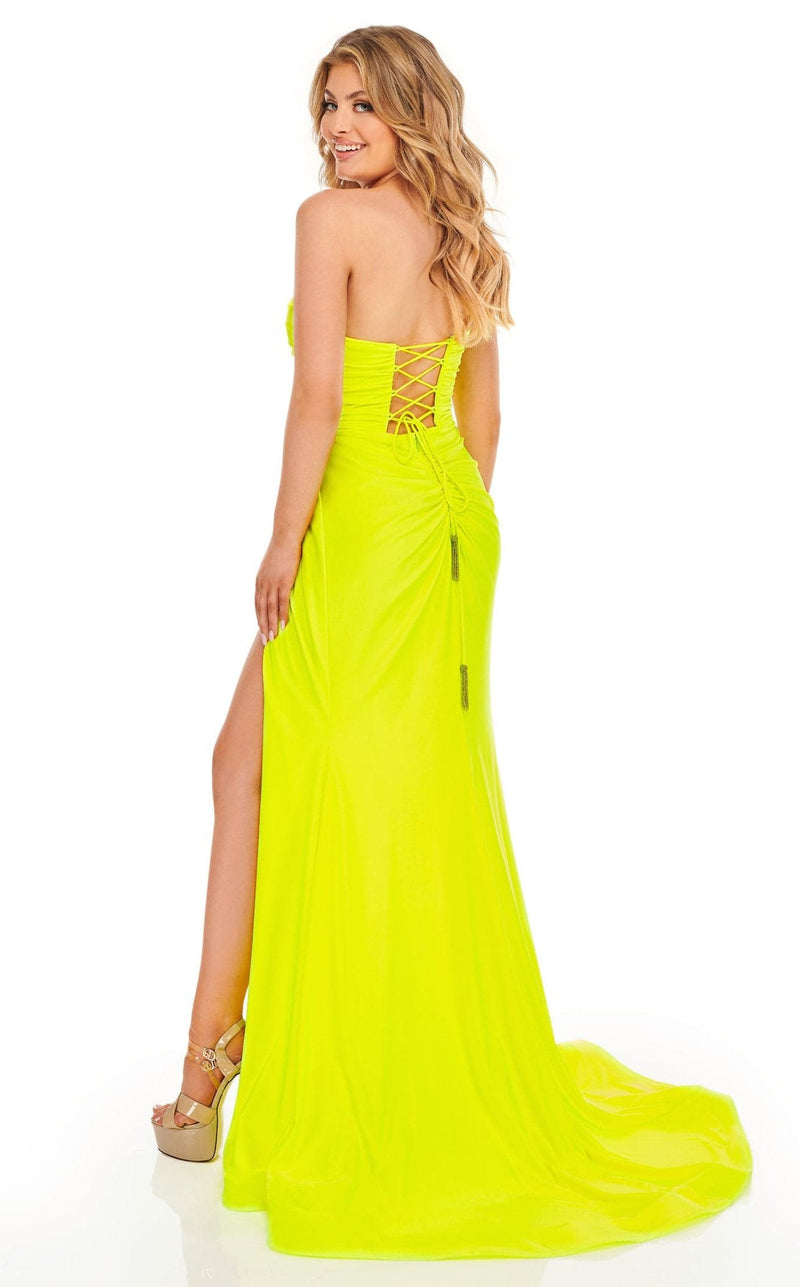 Rachel Allan 70100 Dress Neon-Yellow