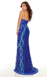 4 of 8 Rachel Allan 70107 Dress Royal-Multi